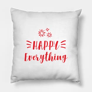 Happy everything, Christmas card Pillow