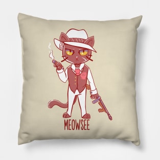 Meowsee - Mafia Kitty Pillow