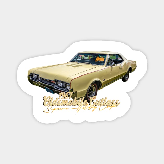 1967 Oldsmobile 442 Cutlass Supreme Holiday Coupe Magnet by Gestalt Imagery