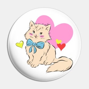 Cat Hand Drawn Cute Pin