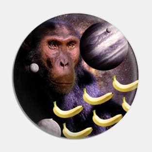 Chimp Monkey In Space Pin