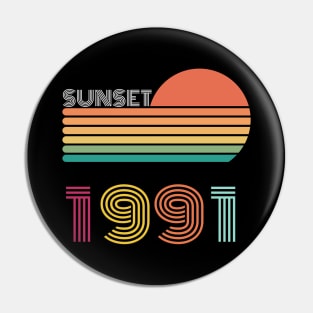 Sunset Retro Vintage 1991 Pin