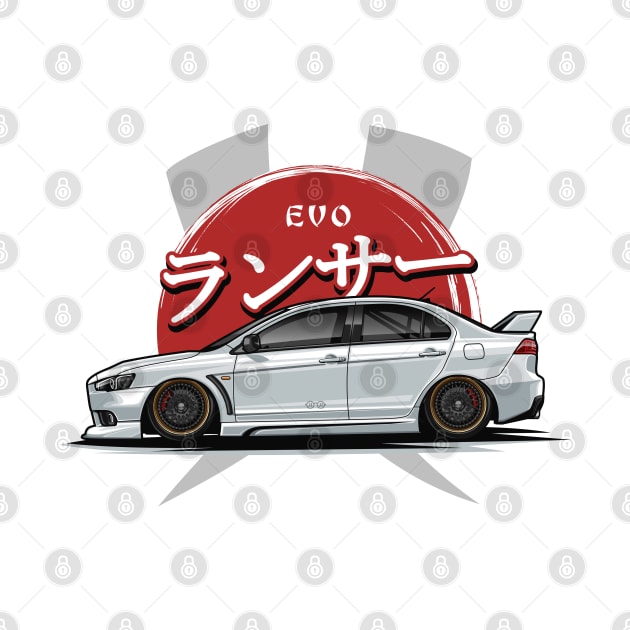 Lancer Evolution X (White) by Jiooji Project