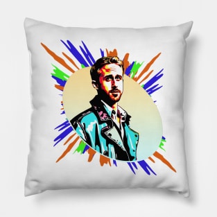 Ryan Gosling vector art fan works graphic design by ironpalette Pillow