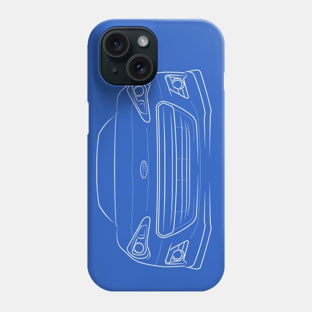 Subaru BRZ - front stencil, white Phone Case by mal_photography