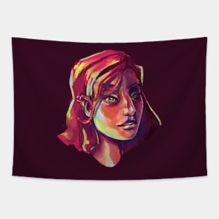 Neon girl Tapestry