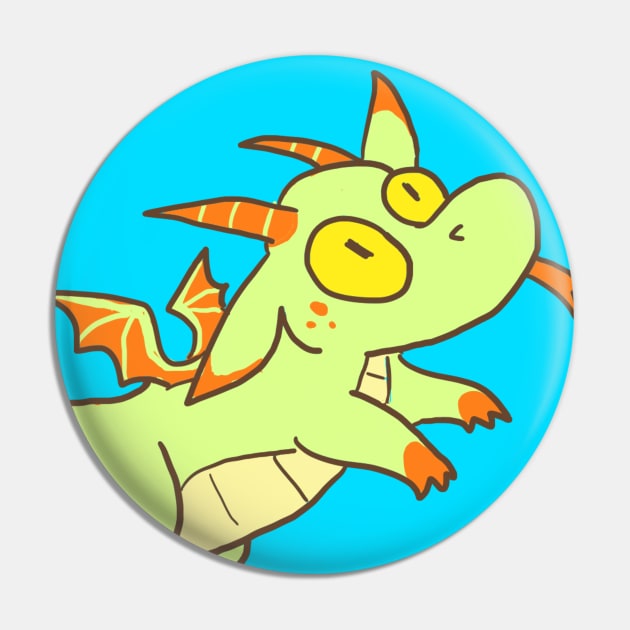 Cute Baby Green Dragon Pin by sky665