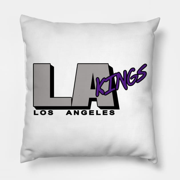 I Want My LA Team Pillow by Mike Hampton Art