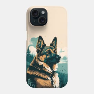 German Shepherd Overlooking Valley Phone Case