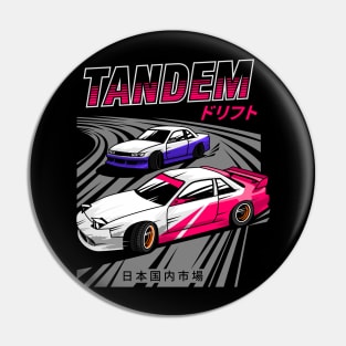 JDM cars drift Tandem Pin