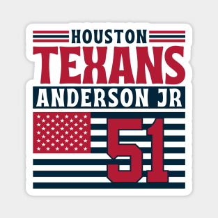 Houston Texans Anderson Jr 51 American Flag Football Magnet