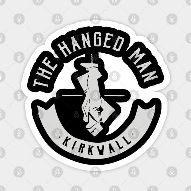 The Hanged Man Pub Logo | Dragon Age 2 Logo Magnet by threadbaregaming