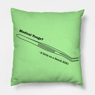 2 Girls on a Bench - Medical Tongs Pillow