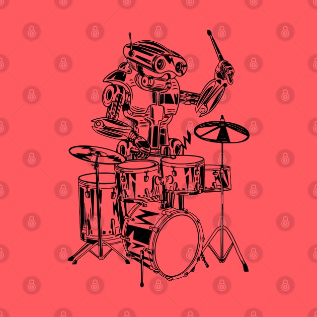 SEEMBO Robot Playing Drums Drummer Drumming Musician Band by SEEMBO