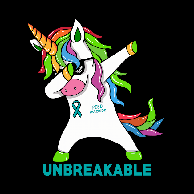 PTSD Awareness Unicorn Warrior Unbreakable by mateobarkley67