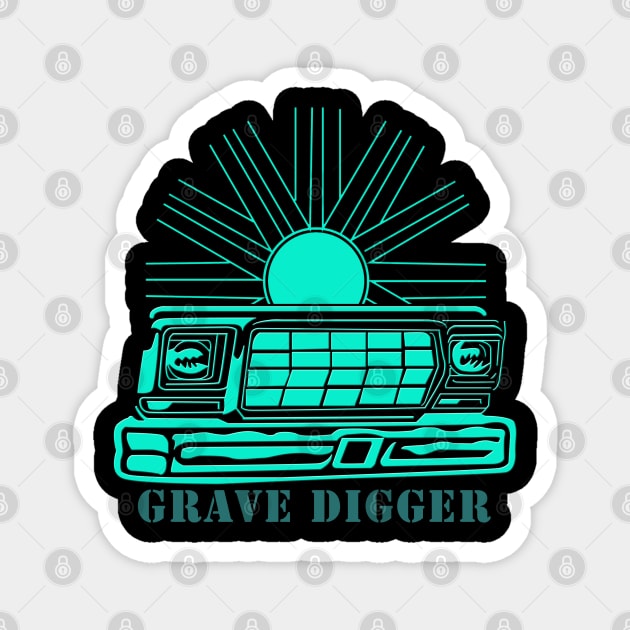 grave rock digger Magnet by Toilet TissueGhost