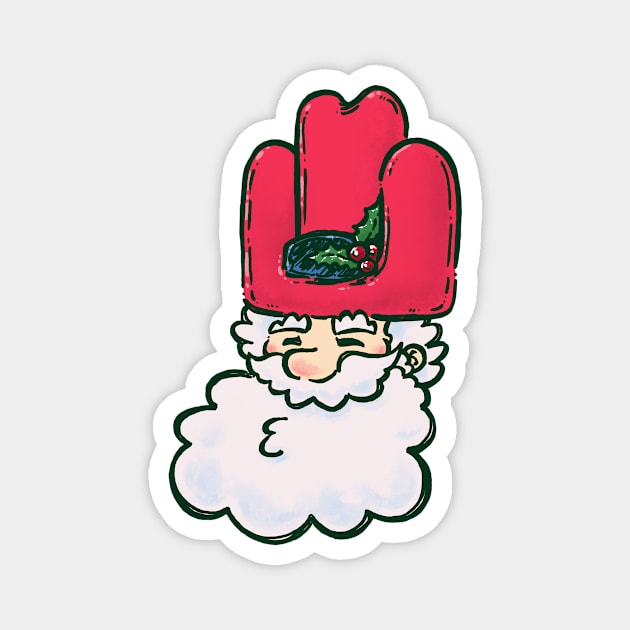 Oversized Cowboy Hat Santa Magnet by nickv47