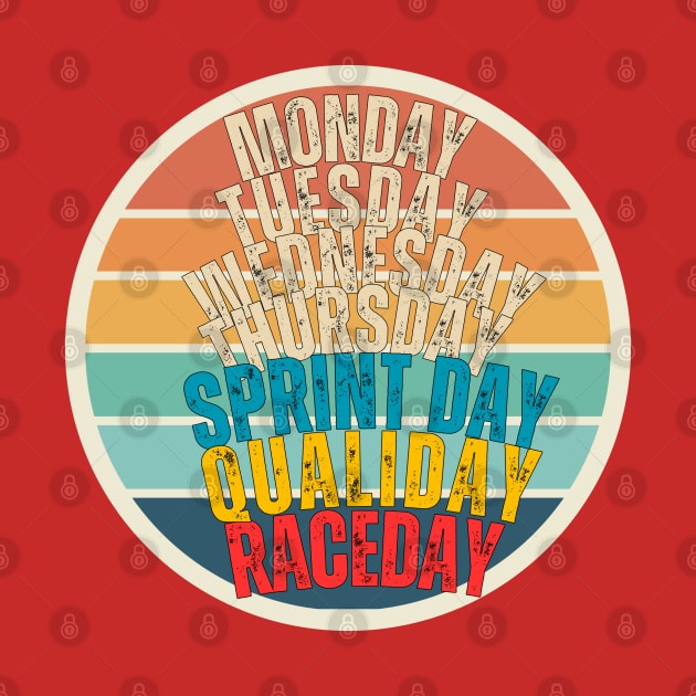 F1 funny race week sprint, qualifying, race day, Formula 1 Graphic shirt (please send us a message if you want another custom design) by pitshopmerch@gmail.com