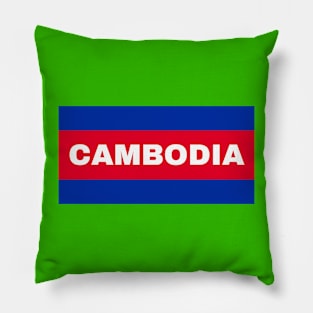 Cambodian Flag Colors Pillow