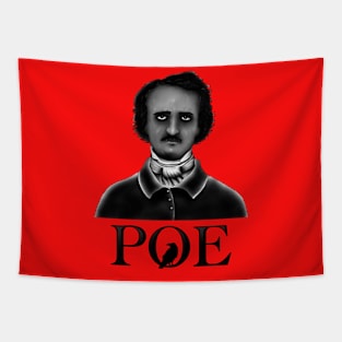 HomeSchoolTattoo Edgar Allan Poe GREY Tapestry