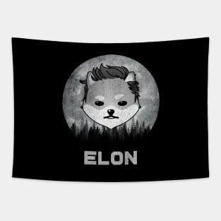 Vintage Dogelon Mars ELON Coin To The Moon Crypto Token Cryptocurrency Blockchain Wallet Birthday Gift For Men Women Kids Tapestry