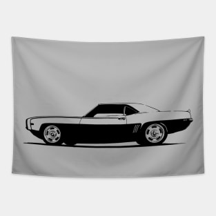 1969 Chevy Camaro - stylized monochrome Tapestry