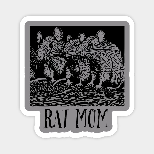 Rat Mom Magnet by Nova Echo