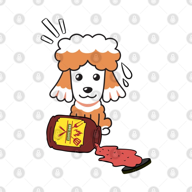 Funny Poodle Spills a jar of BBQ Sauce by Pet Station