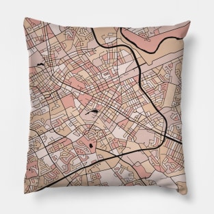 Kitchener Map Pattern in Soft Pink Pastels Pillow