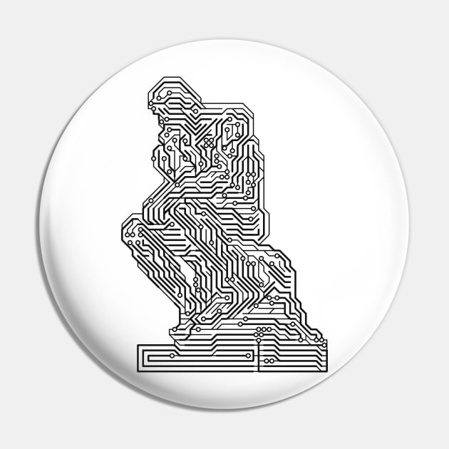 Thinker Chip Circuit Board Pin by bulografik