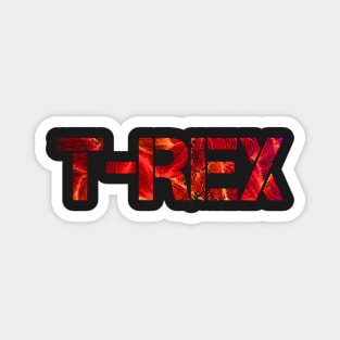 Red 'T-REX' Typography Design Magnet