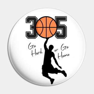 305 Miami basketball Pin