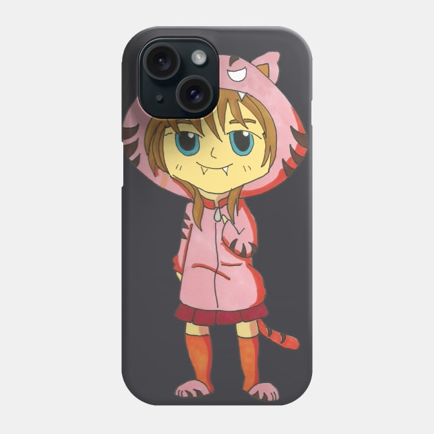 Tiger Girl Phone Case by Loose Tangent Arts