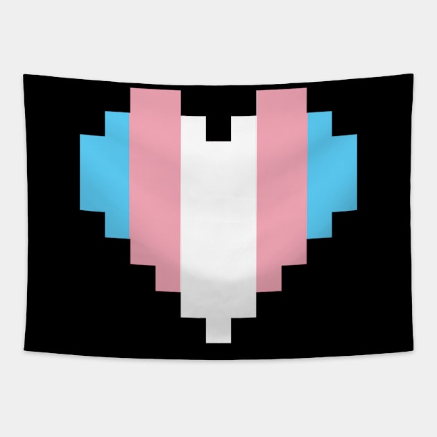 Transgender 8-bit Heart Tapestry by TheUndeadDesign