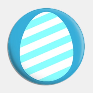 Easter egg white with blue lines Pin