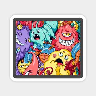 Funny monsters Magnet