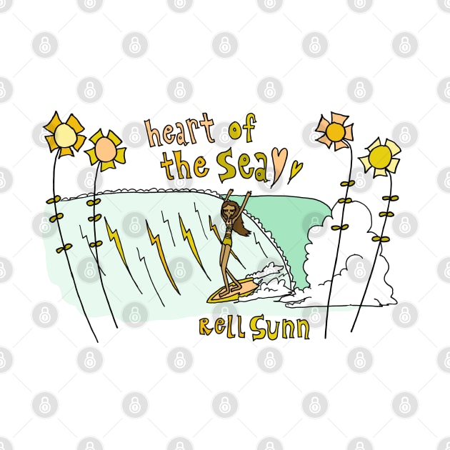 heart of the sea legend rell sunn retro surf art by surfy birdy by surfybirdy