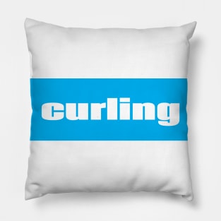 Curling Winter Sports Pillow