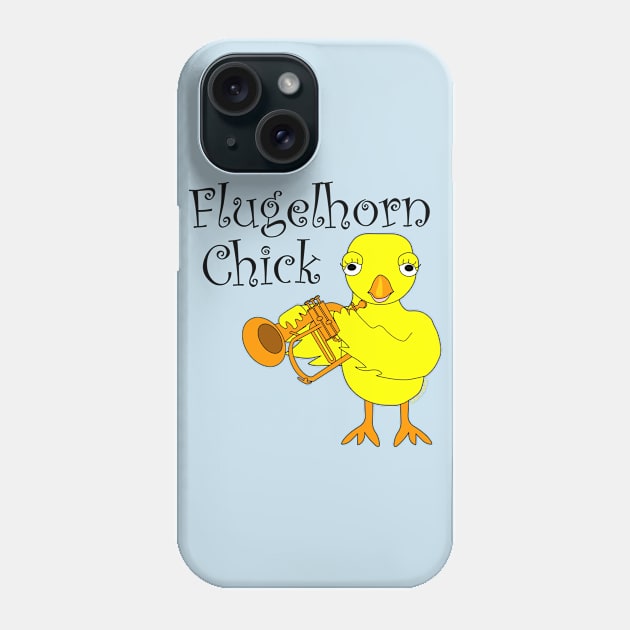 Flugelhorn Chick Phone Case by Barthol Graphics