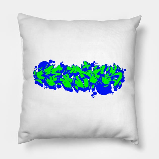 celtics graffitee Pillow by graffitiasik