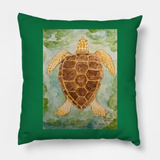 Loggerhead Sea Turtle Pillow