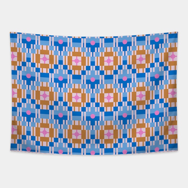 Retro checkered Tapestry by Aliz Arteta Design