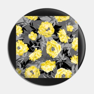 Yellow peonies - gray leaves Pin