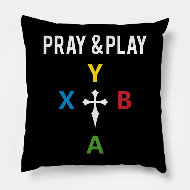 Pray and Play Pillow by Games Artwork