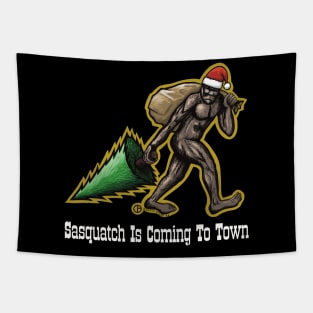 Bigfoot Santa Tapestry