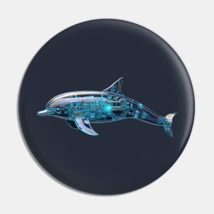 Sci Fi Dolphin Pin