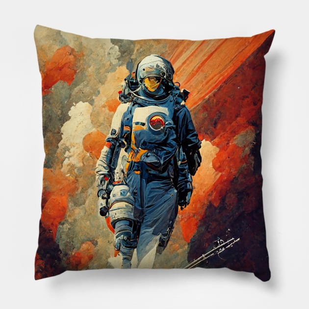 Dust walker Pillow by JoshWhiteArt