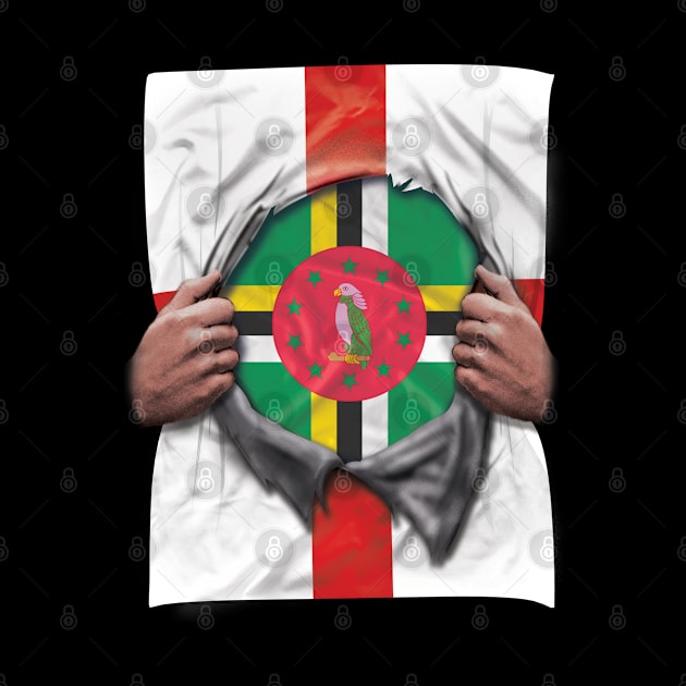 Dominica Flag English Flag Ripped - Gift for Dominican From Dominica by Country Flags