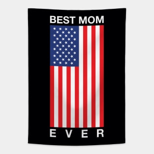 Best Mom Ever Vertical American Flag Tapestry