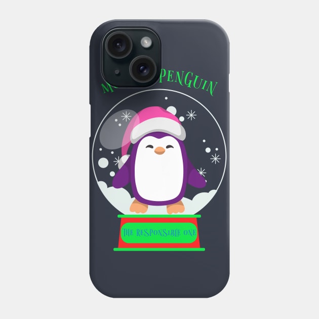 Matching Christmas Family, Penguin Mommy Phone Case by Feminist Foodie